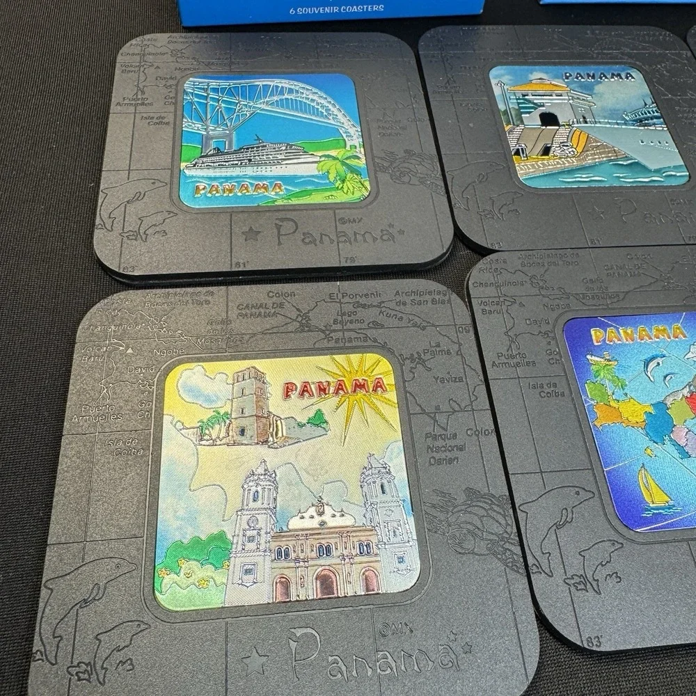 Panama Souvenir Square Coasters 4